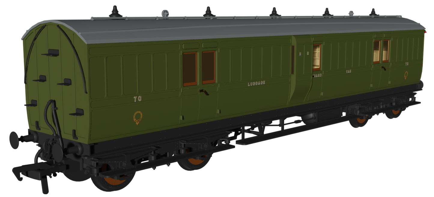 ‘Evolution’ 48’ Highland Railway Green and White Full brake No.70