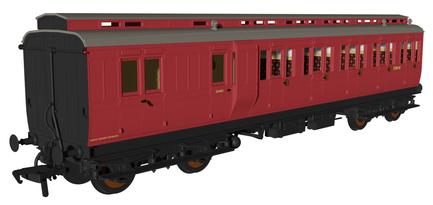 'Evolution' 48' BR Crimson Non-Corridor Carriage Brake Third No.E51854E