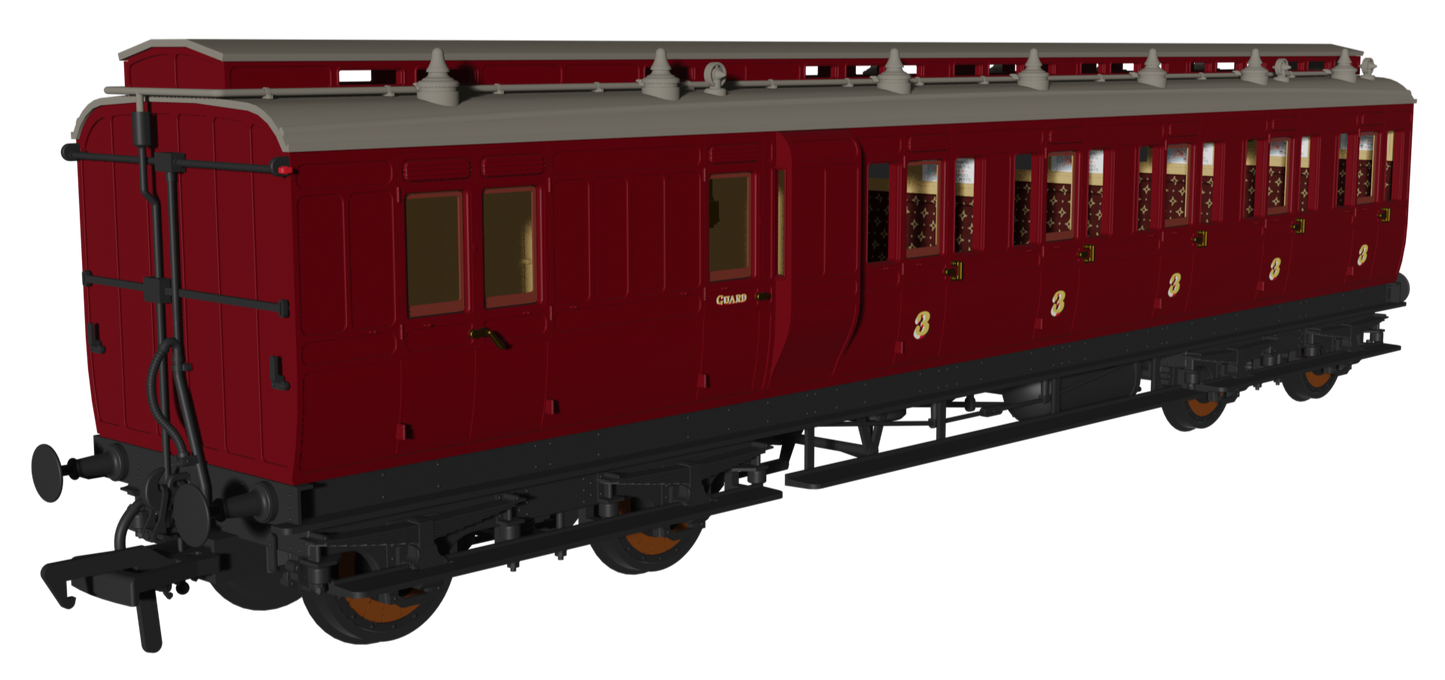 'Evolution' 48' Generic Crimson Non-Corridor Carriage Brake Third
