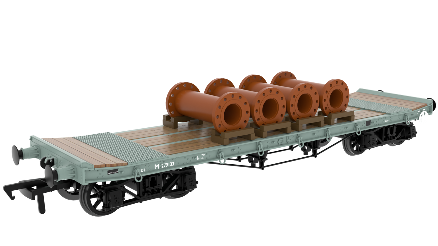 WD 35T Rectank No.M279133 BR Grey (Pipe Load)