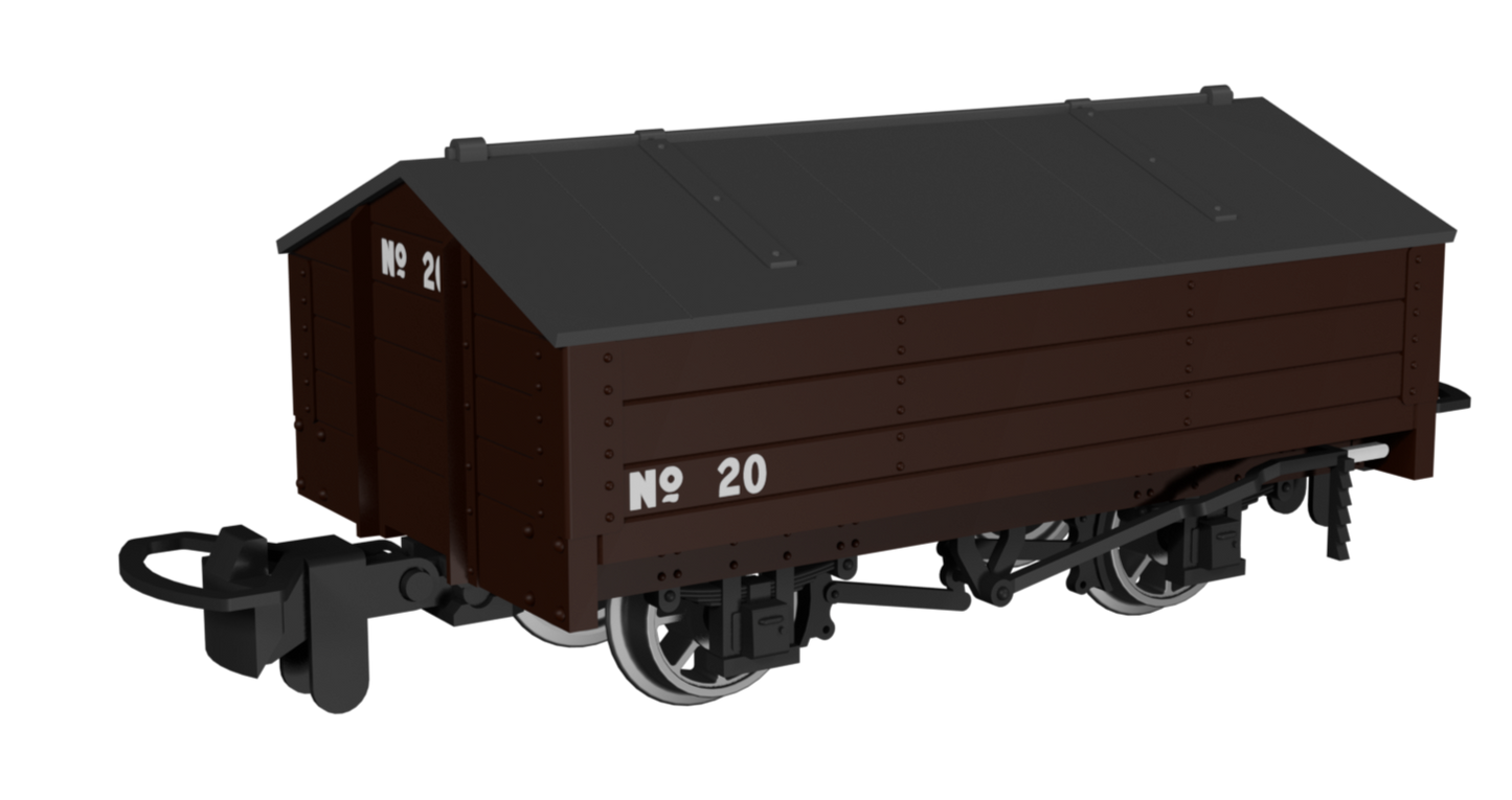Peaked Roof Van - Plain Brown No.20