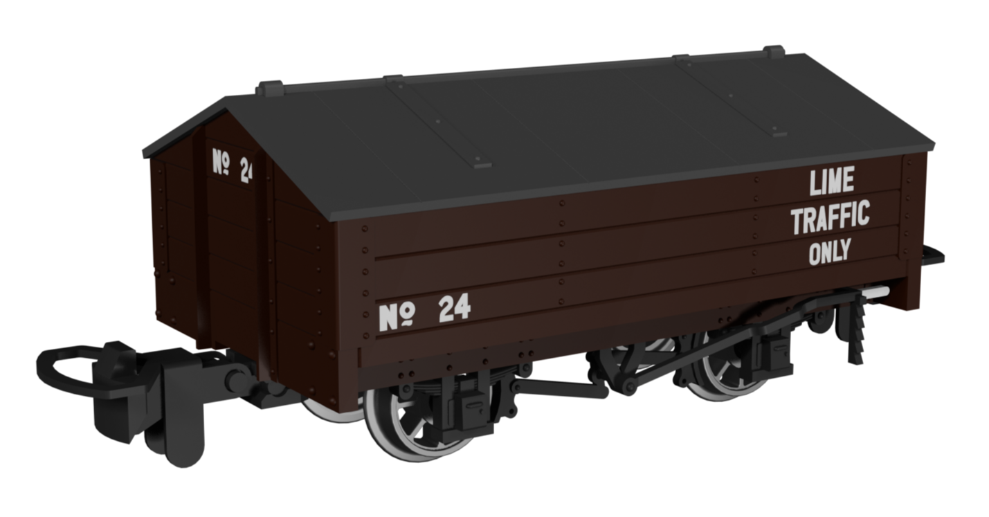 Peaked Roof Van - Brown 'Lime' No.24
