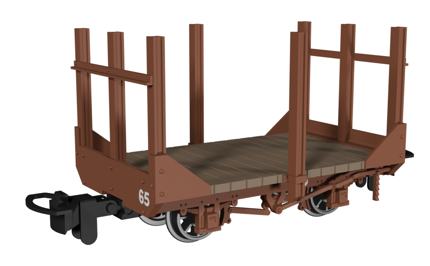 Stake Wagon - Plain Rusty Brown No.65