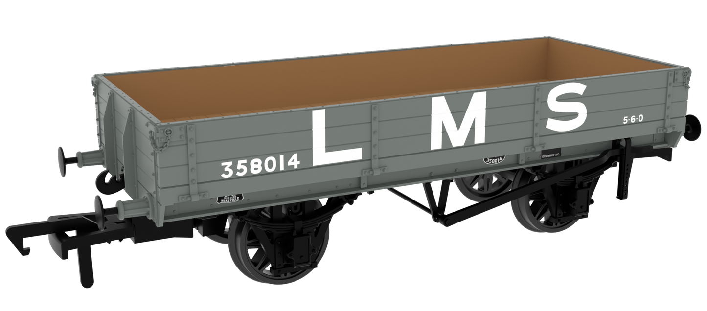 GCR Dia. 6C 3-Plank Open - No. 358014 LMS Grey (pre-’36)