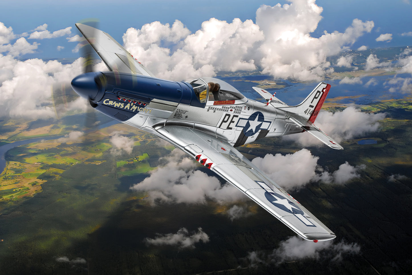 AA34410 North American P-51D Mustang, 'Cripes A'Mighty', George Preddy, 1944