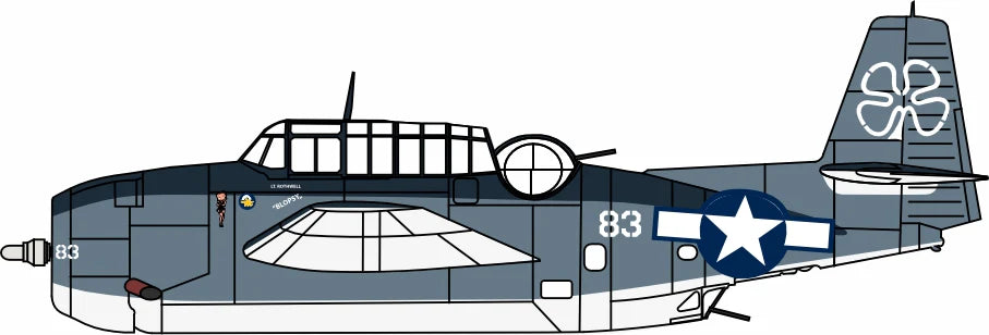 Grumman Avenger White 83 Blopsy Composite Sqn.76 USS Petrof Bay 1945