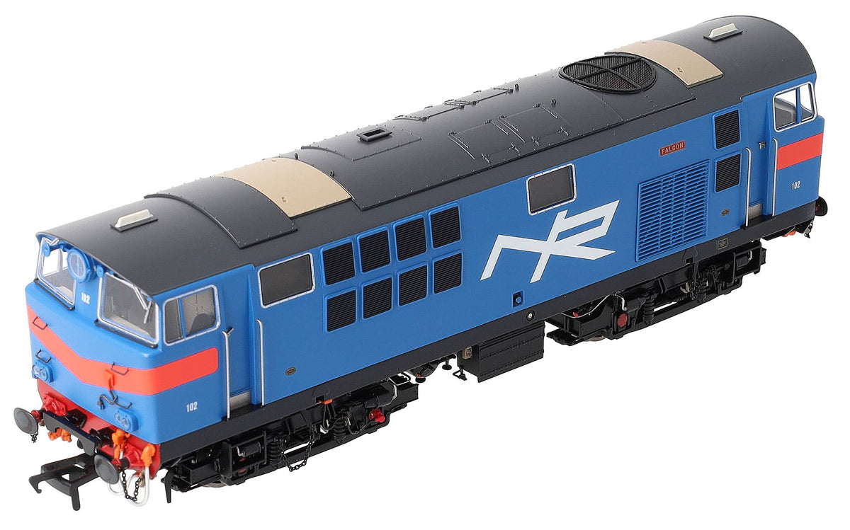 IRM1336-DCC NIR 101 Class Hunslet 102 'Falcon' Blue (red chevrons) Diesel Locomotive - DCC Sound