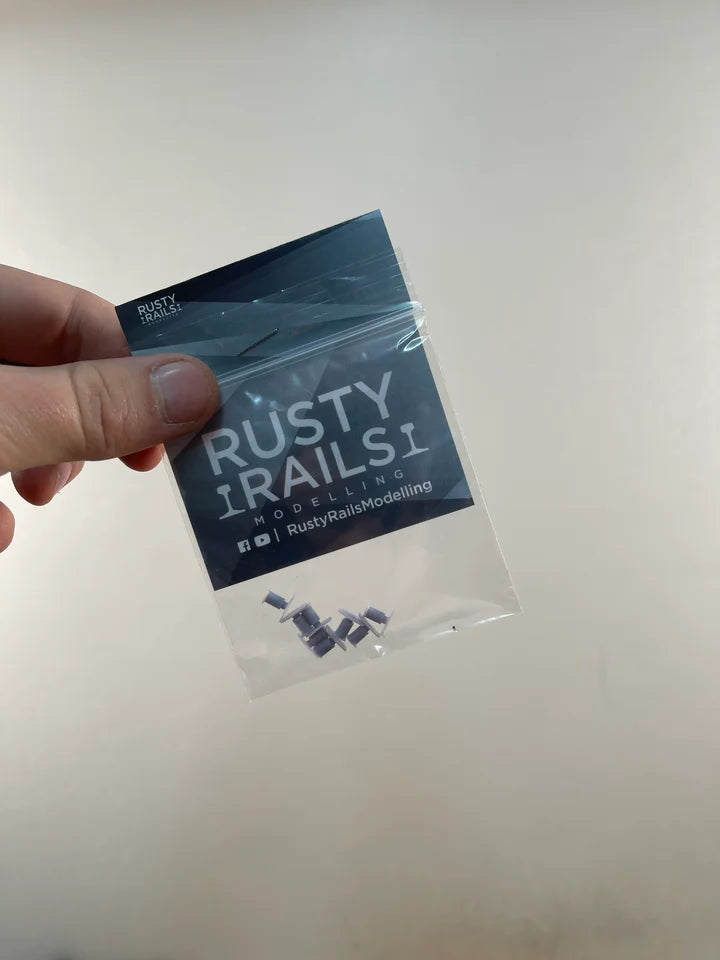 OO Gauge Rectangle Buffers (Pack of 8) - Unpainted