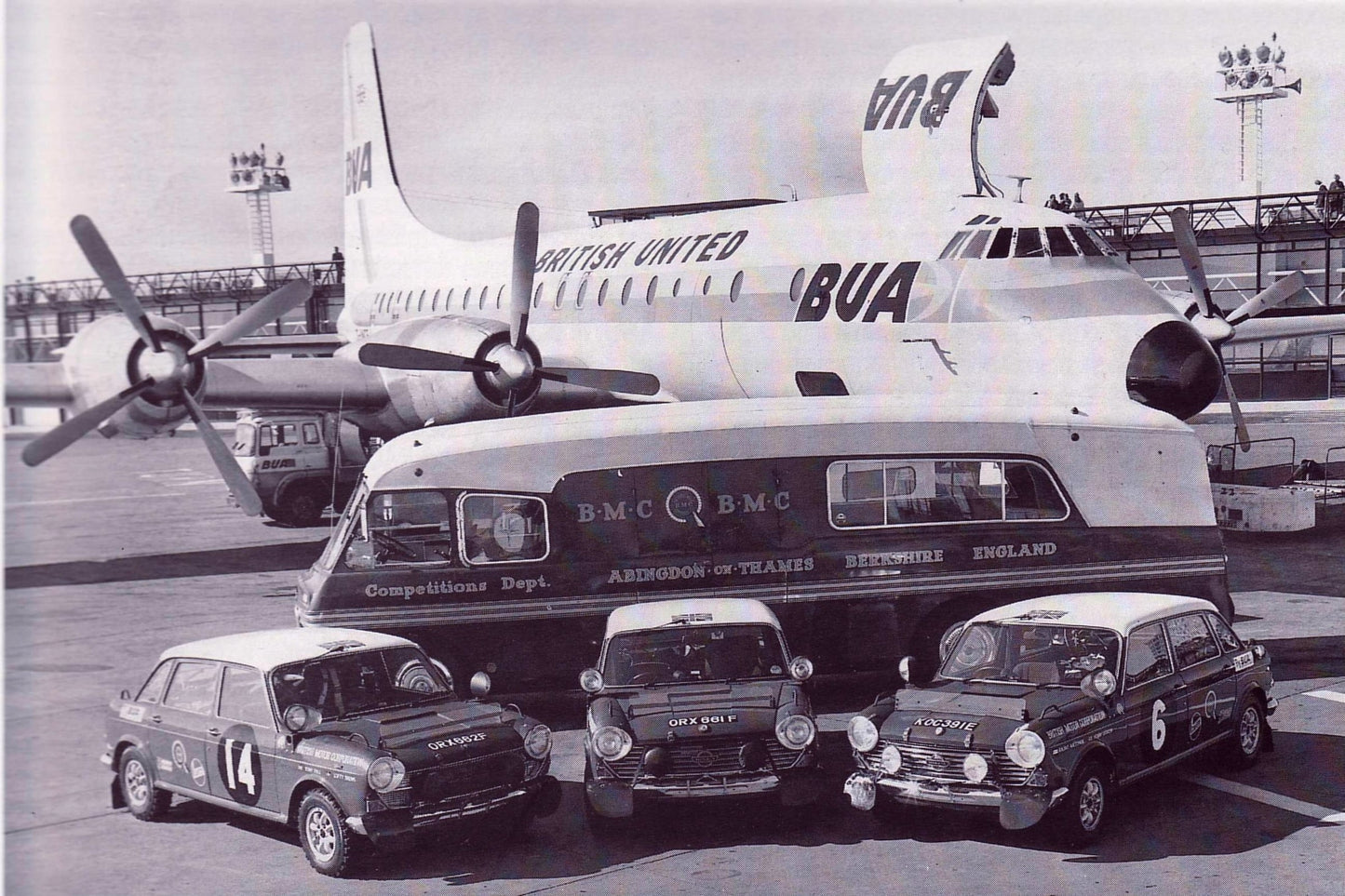 BMC Car Transporter & Two Minis BMC Competitions Dept