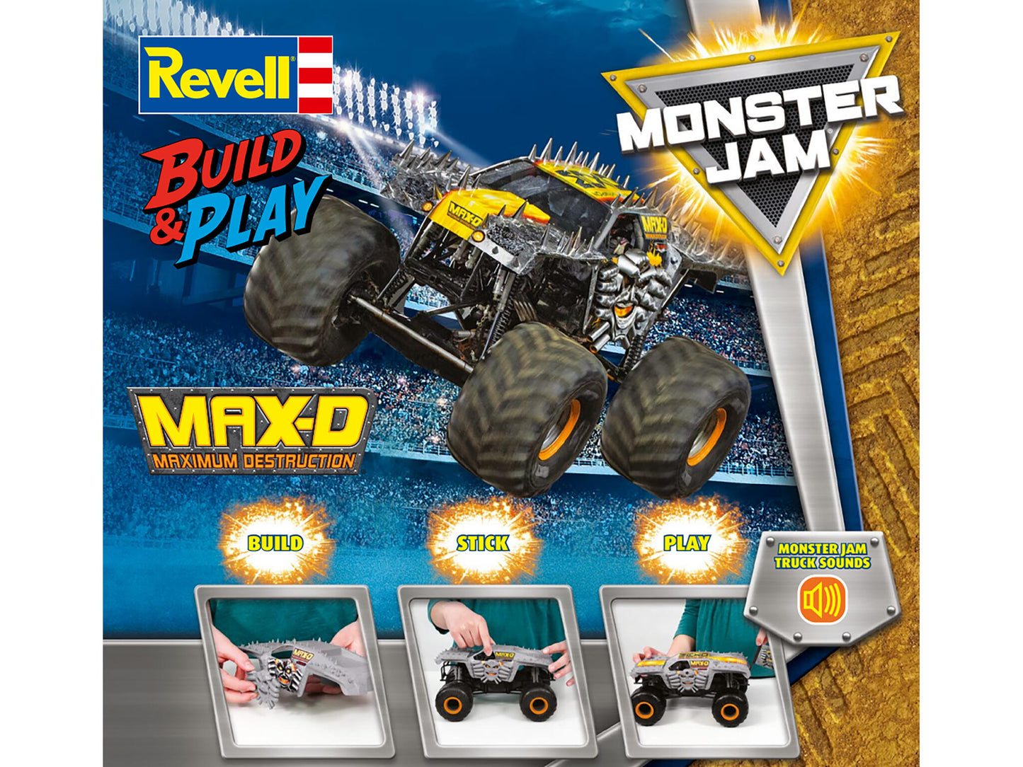 Monster Jam Max-D w/Sound Build & Play Model Kit
