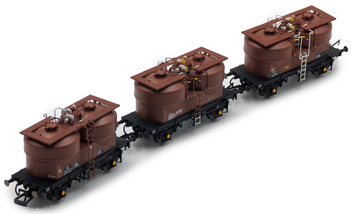Set of 3 Prestwin Silo Wagons in BR Bauxite - TOPS