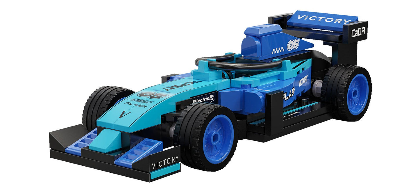 C55068W Blue Circuit Racing Car - 123 pcs