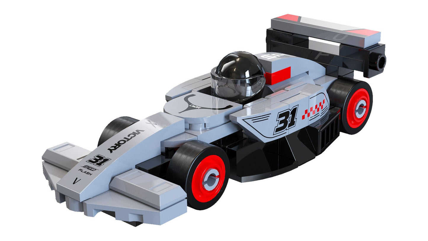 C55108W Mini Grey Circuit Racing Car - 70 pcs