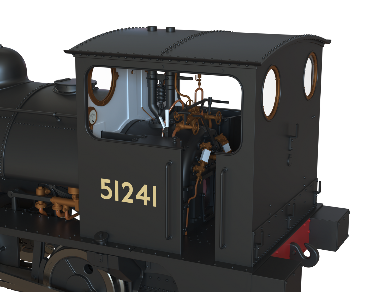 LYR 'Pug' 0-4-0ST 51241 BR Black No Emblems Steam Locomotive