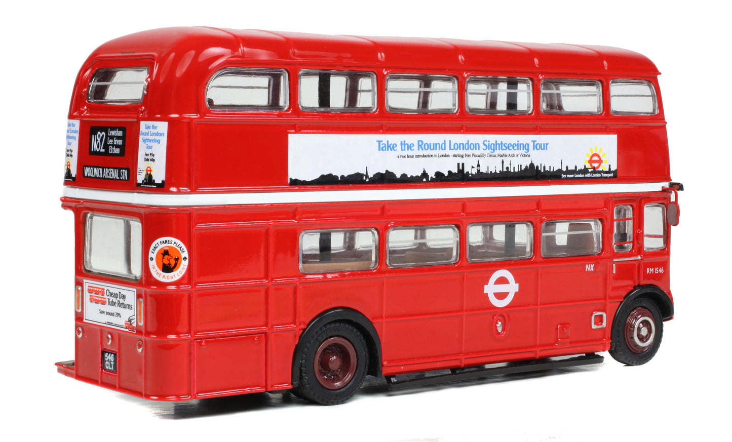 Pre-Owned AEC Routemaster RM1546 London Transport, Route N82 Woolwich Arsenal Stn