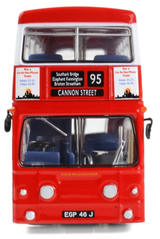 E43004 Daimler Fleetline DMS46 London Transport Route 95 Cannon Street