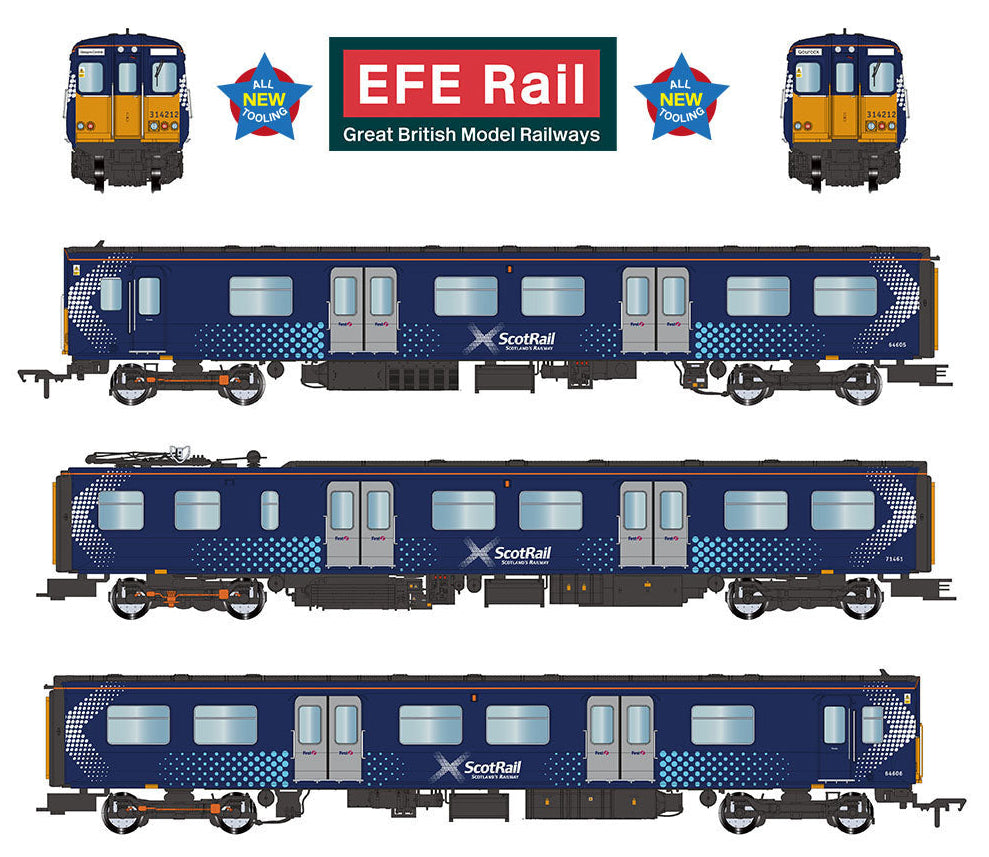 E81012 Class 314 3-Car EMU 314212 ScotRail Saltire