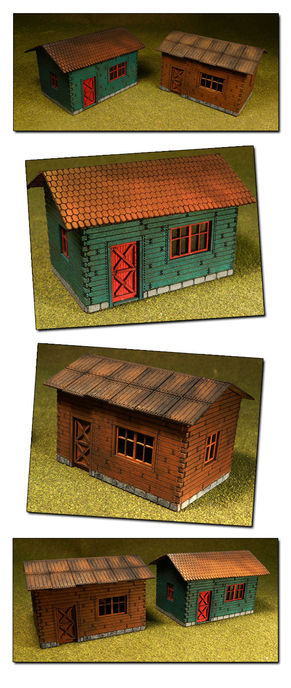 Laser-Cut Cottages Kit (2 cottages) H0/00