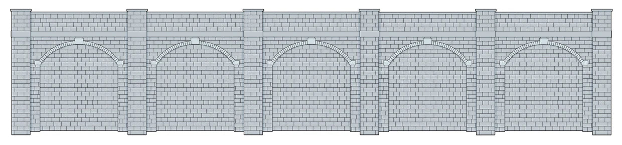 LK12169 Lineside Kit TT:120 Retaining Wall - Stone 304mm/12inches