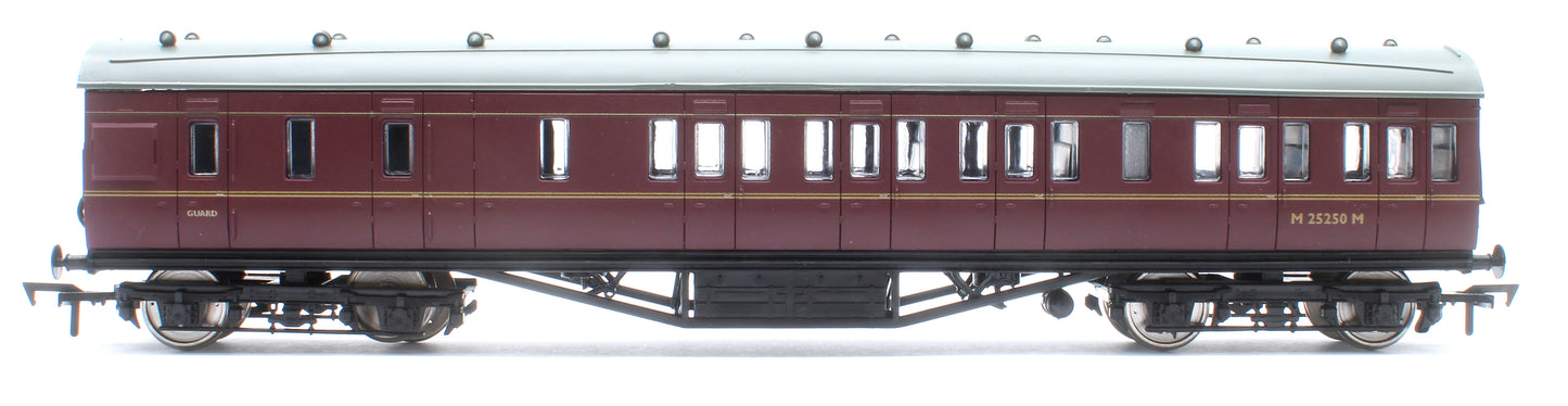57ft Stanier Non-Corridor Brake M25250M BR Lined Maroon