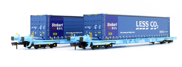 Pre-Owned Megafret Wagon (3368 4943 076) + 2 Stobart Tesco Rail Containers
