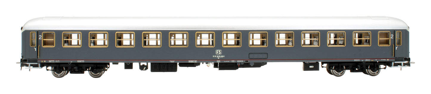 Pre-Owned HR4187 Italian State Railways Type UIC-X 1968 for High Speed (1st & 2nd Class) 2-Car Passenger Coach Set