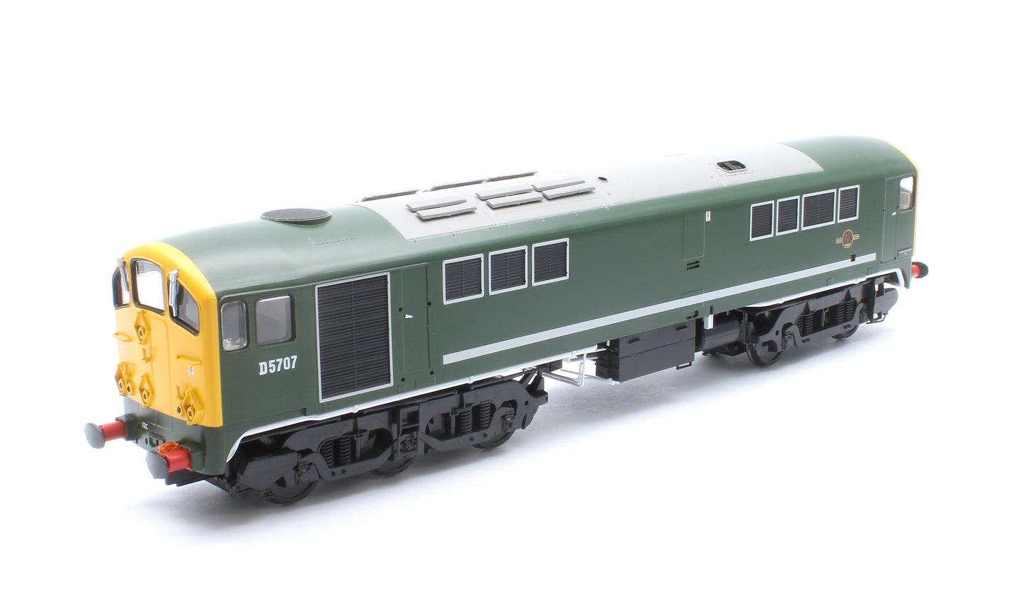 Class 28 Co-Bo BR Green Full Yellow Ends D5707 Diesel Locomotive - DCC Sound
