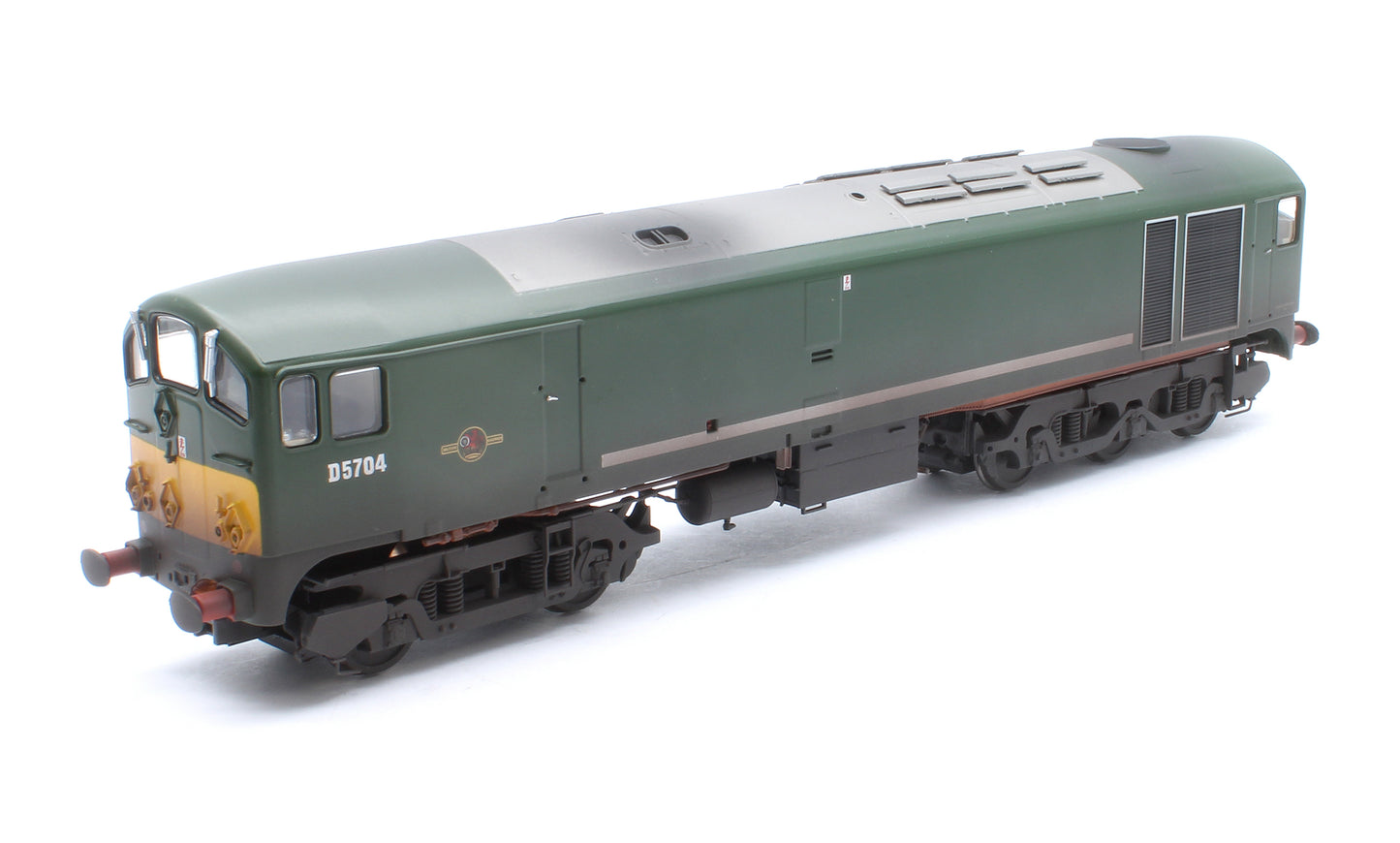 Class 28 Co-Bo BR Green Small Yellow Panels D5704 Diesel Locomotive - DCC Sound & Weathered