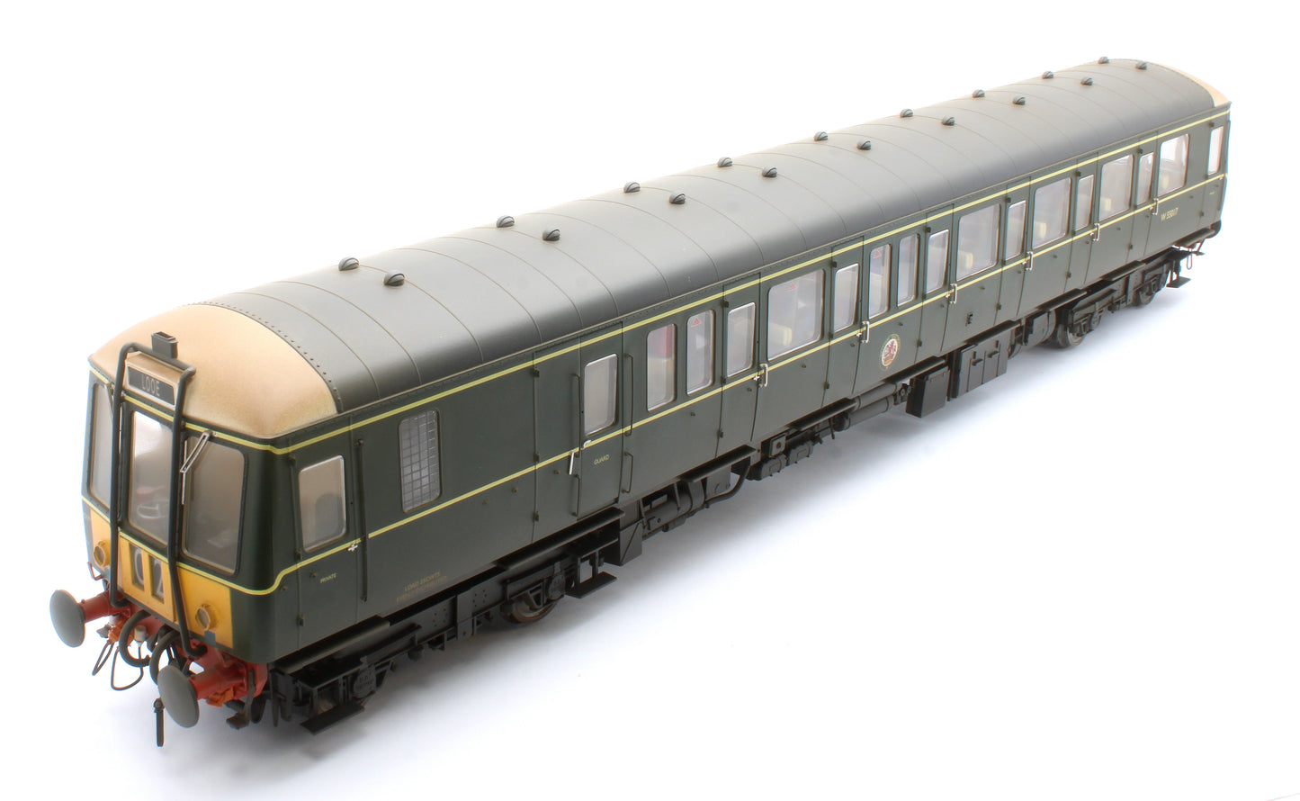 1222 Class 122 BR Green (Small Yellow Panel) Single Car DMU W55017 - Weathered