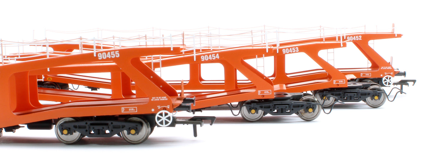 RT-OO-CAR4-403B Quad set Cartic-4 car carrier - Silcock and Collings orange (set B)