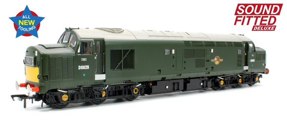 Class 37/0 Centre Headcode D6829 BR Green (Small Yellow Panels) Diesel Locomotive (Deluxe DCC Sound)