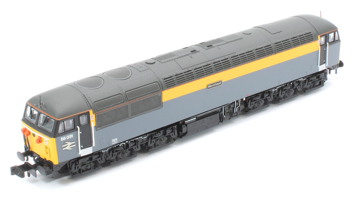 GM2210702 Class 56 031 'Merehead' BR Dutch Grey/Yellow Diesel Locomotive