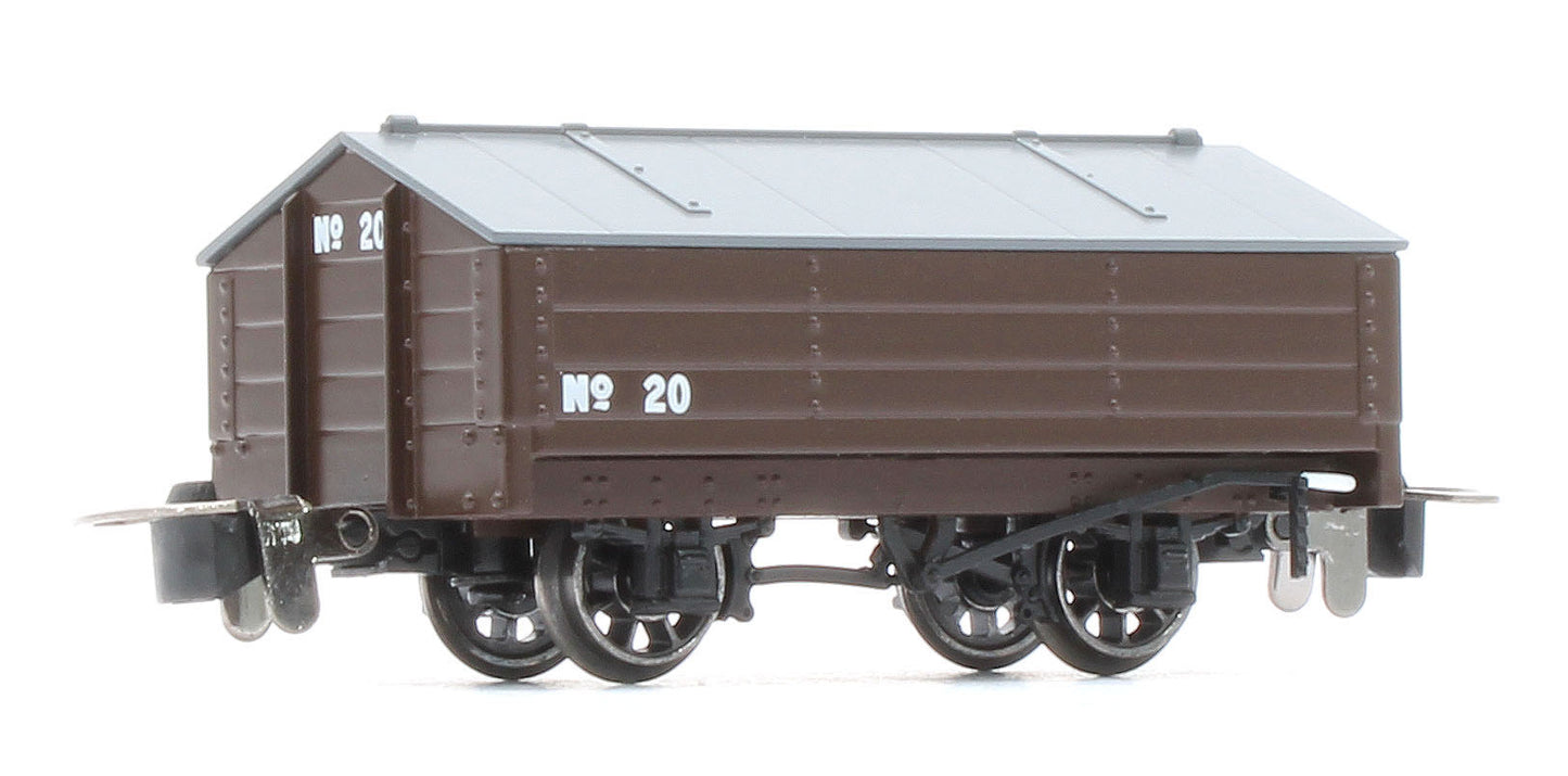 990401 Peaked Roof Van - Plain Brown No.20