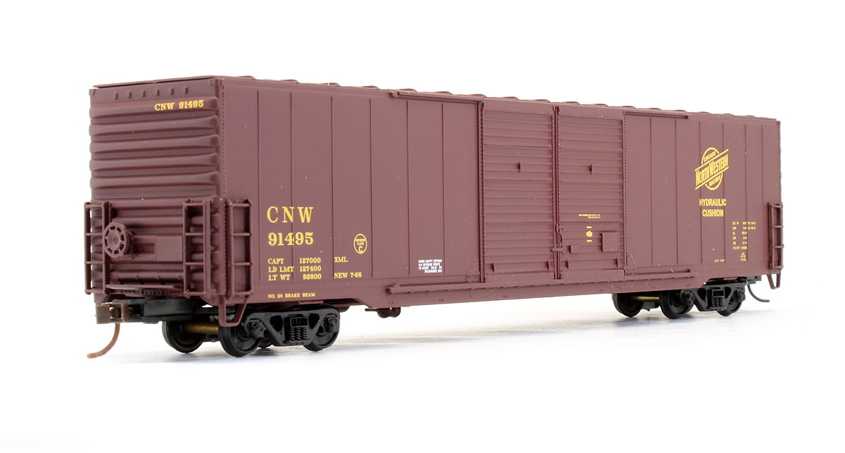 Pre-Owned Pullman Standard 60' Auto Box Car - Double Door Chicago & Northwestern - 2 Pack
