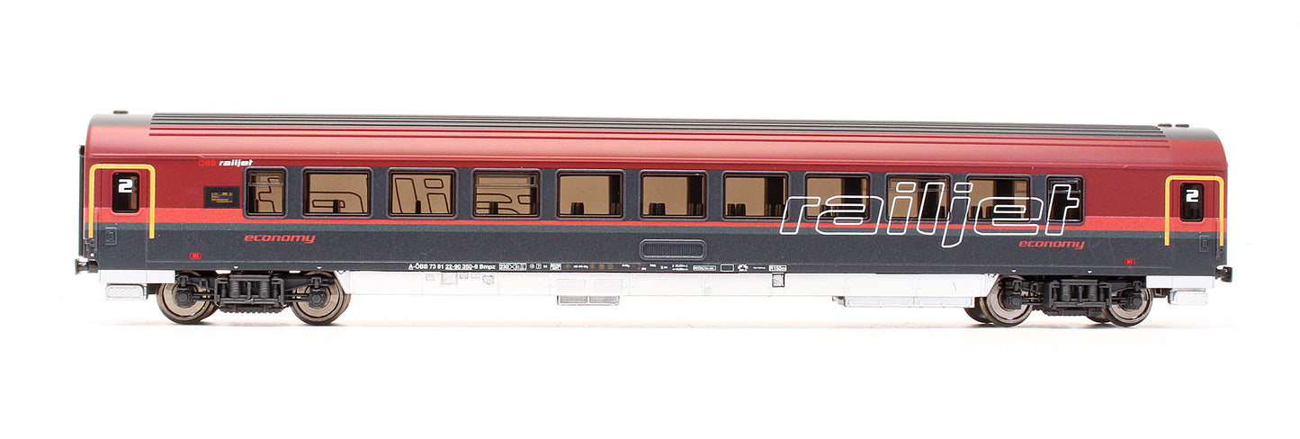 Pre-Owned 57643 OBB Railjet 2nd Class Coach 73 81 22-90 350-8