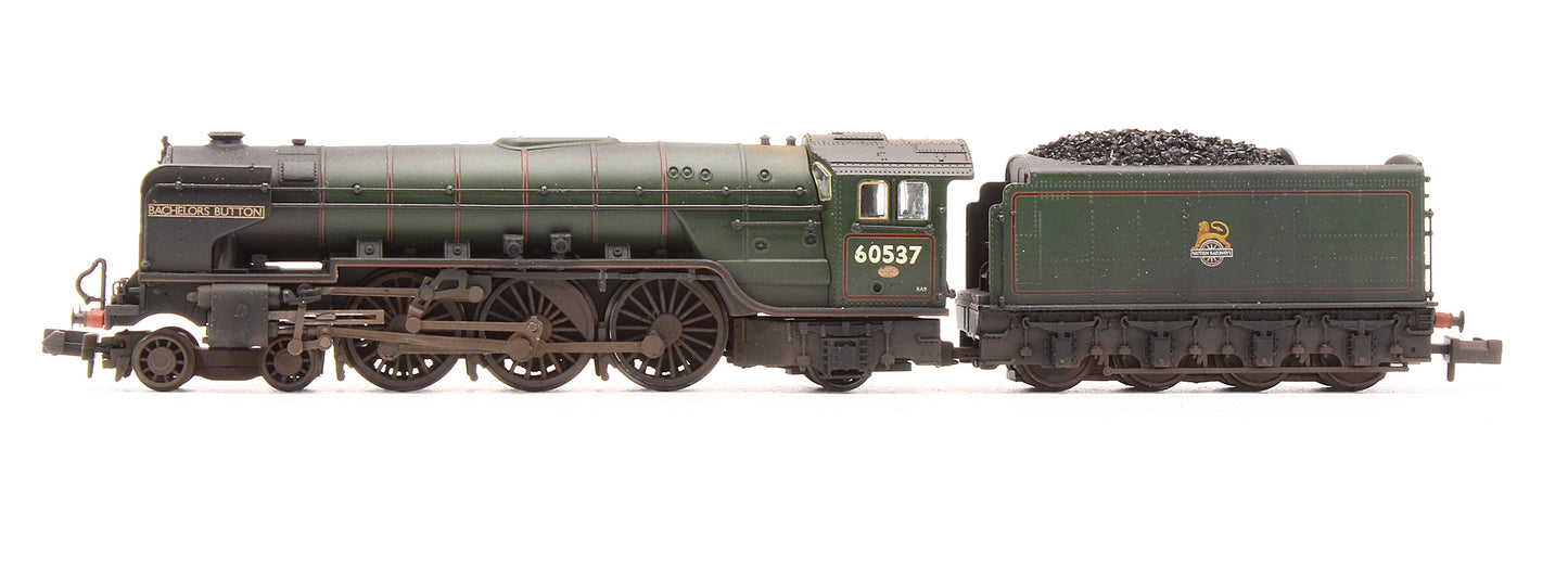 Pre-Owned 372-386 Class A2 60537 'Bachelors Button' BR Green Early Emblem Steam Locomotive - DCC Fitted - Custom Weathered