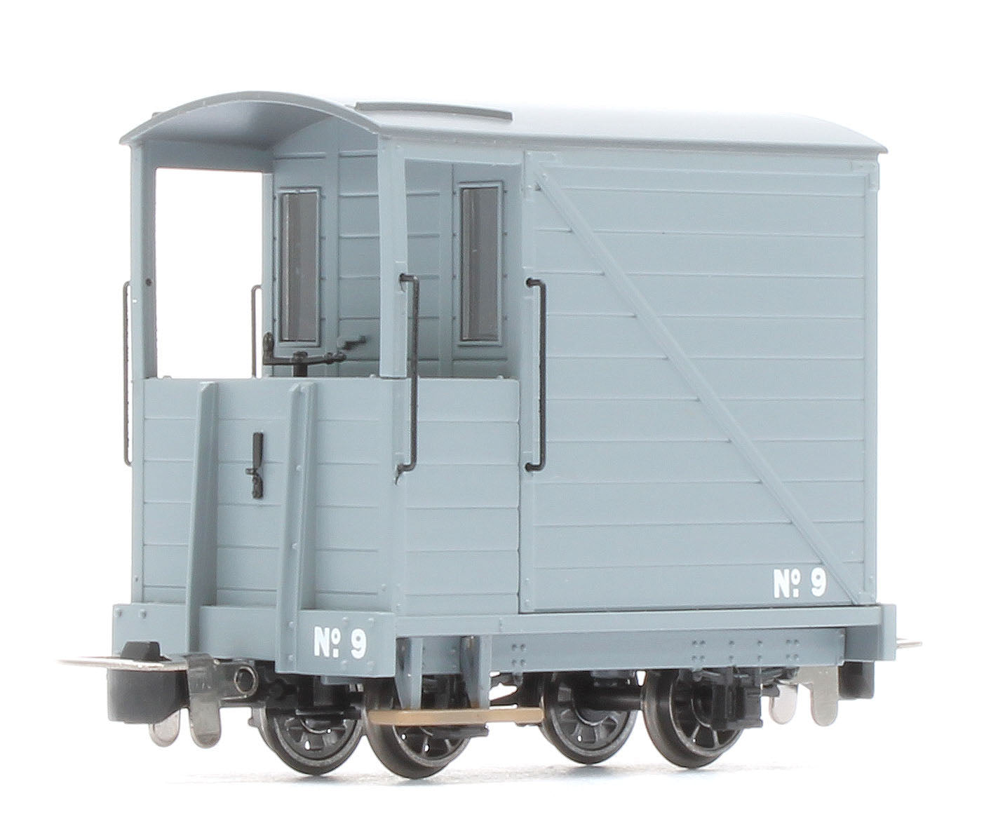 990803 Single Veranda Brake Van - Plain Grey No.9
