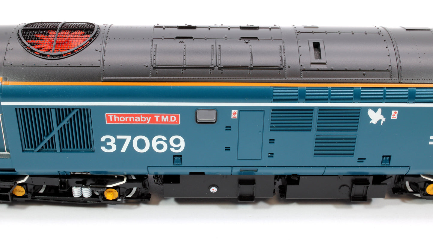 Pre-Owned Class 37/0 Split Headcode 37069 'Thornaby TMD' BR Blue (White Stripe) Diesel Locomotive - DCC Sound