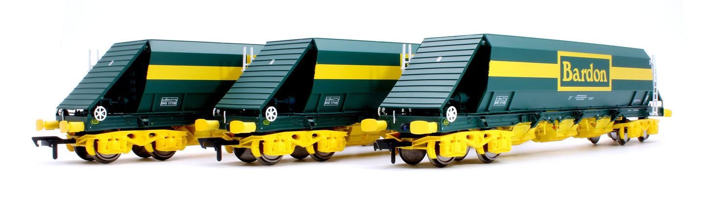 Pre-Owned Bardon Hill Quarries (Green and Yellow) PHA/JGA Hopper Wagon (Triple Pack A)