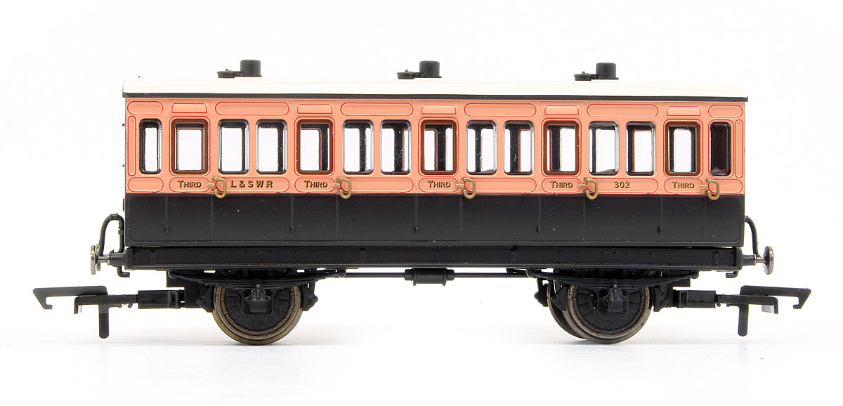 Pre-Owned L&SWR 4 Wheel 3rd Class Coach No.302