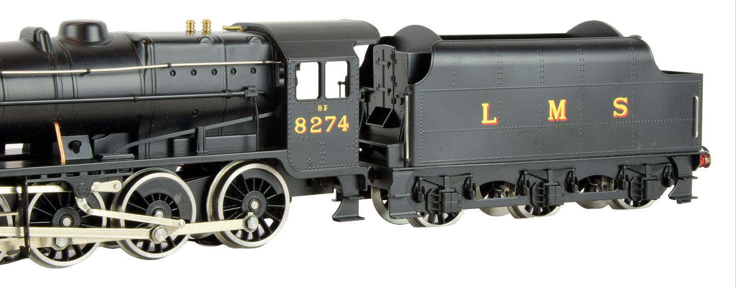 Pre-Owned E38B1 LMS Satin Black Class 8F 2-8-0 Tender '8274' Steam Locomotive