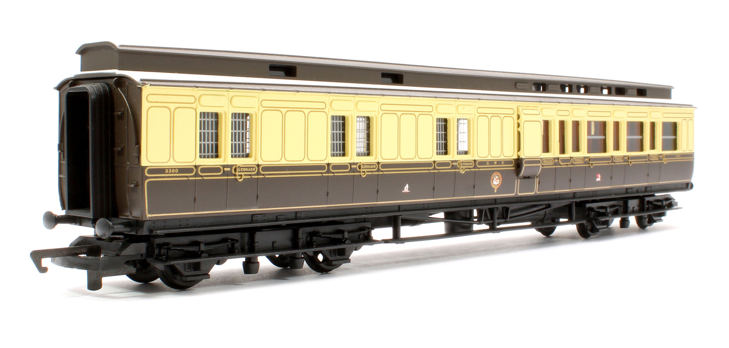 Pre-Owned GWR Chocolate & cream Clerestory Brake Coach No.3380