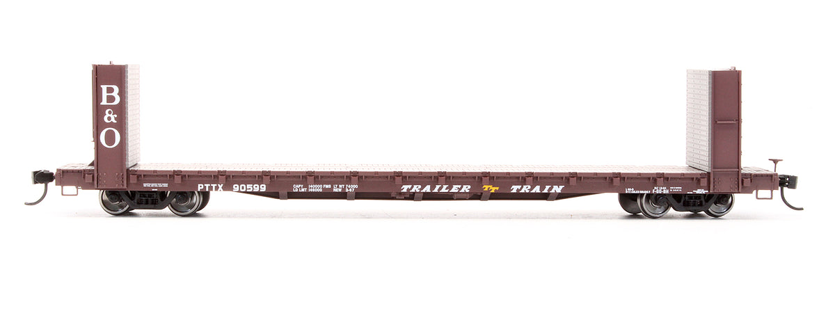 Pre-Owned 910-5830 60' P-S Bulkhead Flatcar (48' IL) Baltimore & Ohio TTX - Road #90599