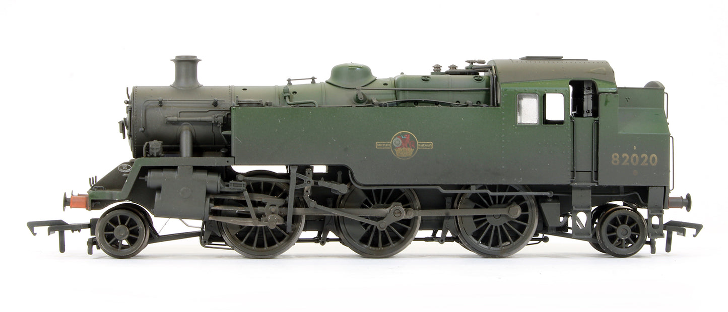 BR Standard Class 3MT 82020 BR Green Late Crest Steam Locomotive - Weathered