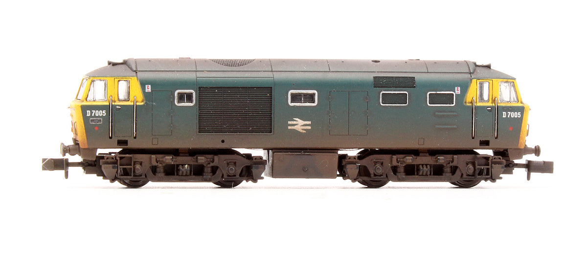 Pre-Owned ND084Q Hymek D7005 BR Blue Full Yellow Ends Diesel Locomotive - Custom Weathered