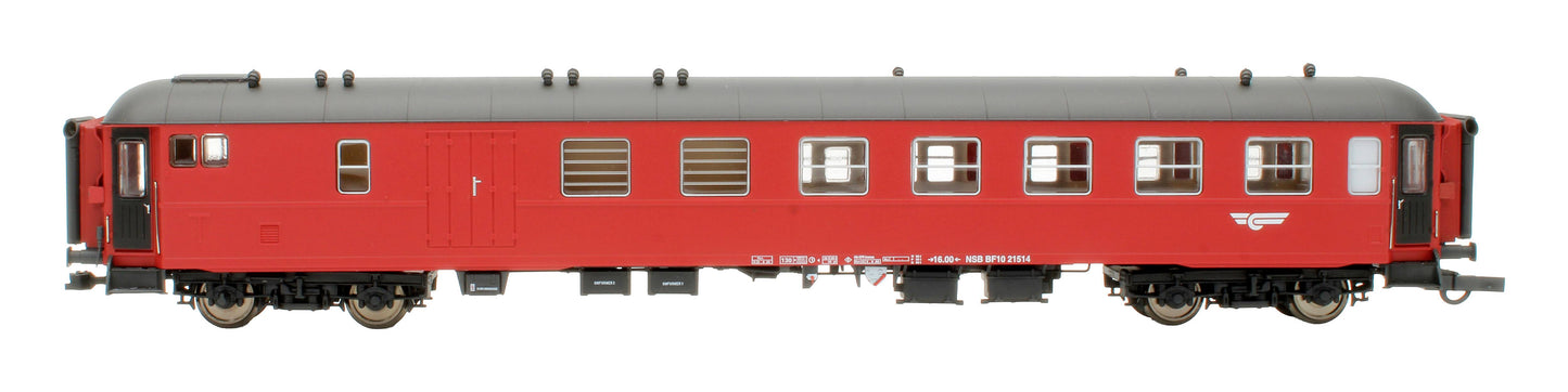 Pre-Owned NMJT 133.301 NSB BF10 Passenger, Luggage and Conductors Coach '21514'