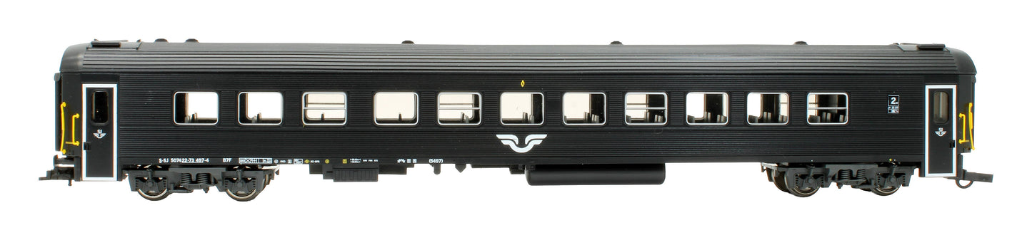 Pre-Owned 74517 SJ Black B7F 2nd Class Passenger Coach '50 74 22-73 503-9'