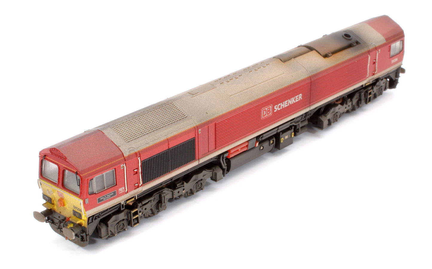 Custom Weathered Class 59 #59206 'John F Yeoman' DB Schenker Diesel Locomotive
