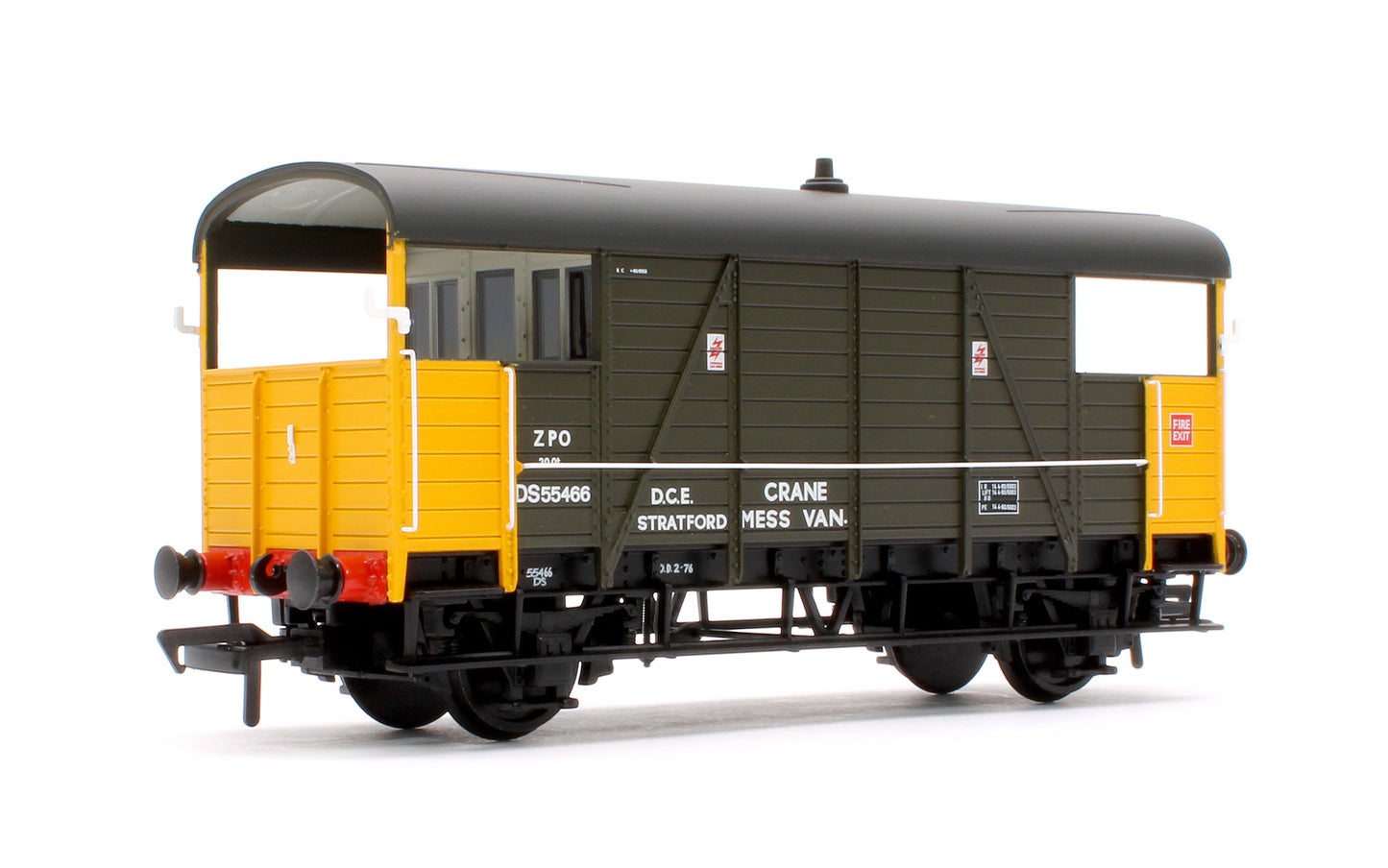 SE&CR 25T 'Dance Hall' Brake Van BR Crane Mess Van No. DS55466