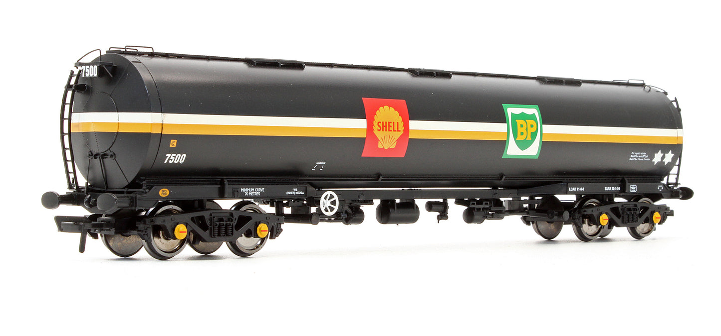 Pre-Owned 100 Ton TEA Bogie Tank Wagon Crude Oil 'Shell BP' Black '7500'